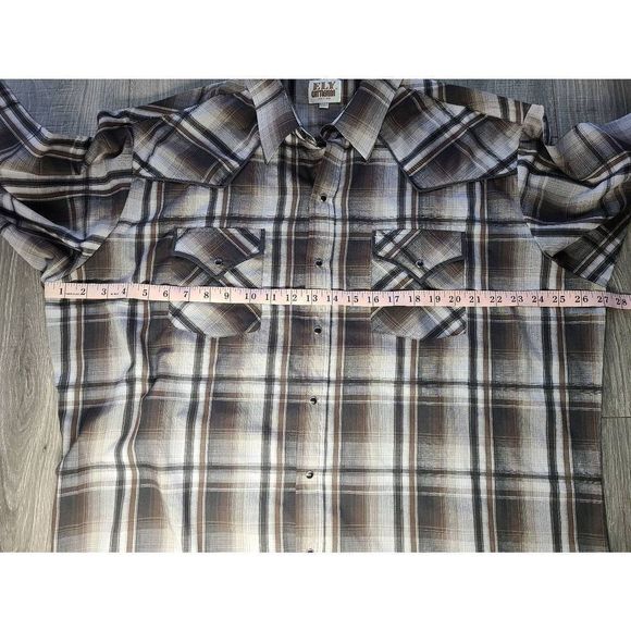Ely Cattleman Tall Man Western Lightweight Snap Shirt XXLT EUC - Picture 4 of 6